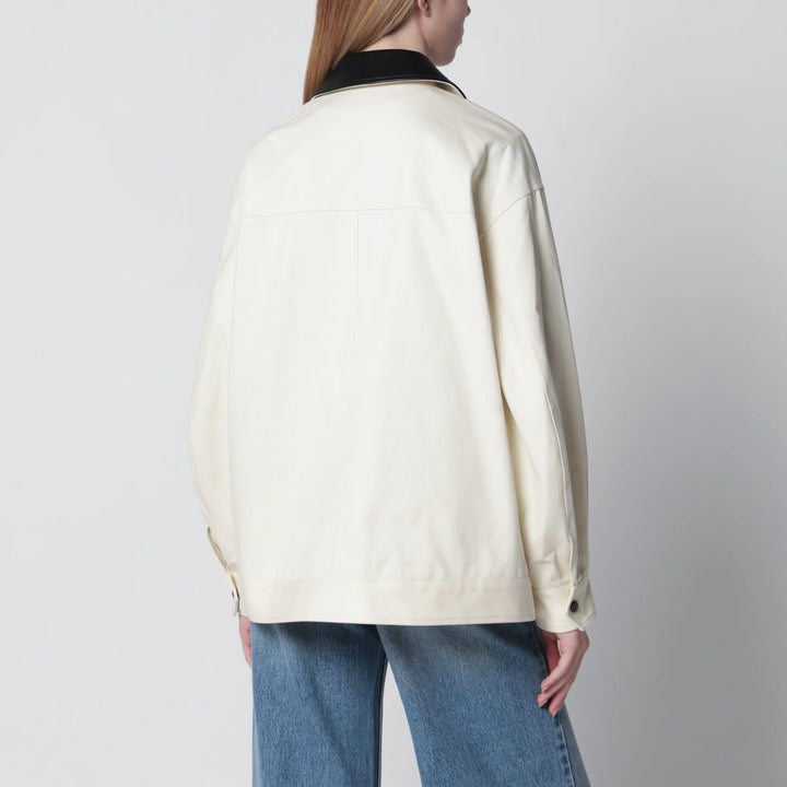 ANINE BING - Holden zip jacket in cotton, white Brand Apparel &amp; Accessories > Clothing > Outerwear > Coats &amp; Jackets