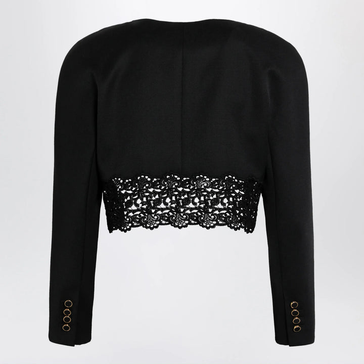 Chloé - Black cropped jacket with openwork trim Brand Apparel &amp; Accessories > Clothing > Outerwear > Coats &amp; Jackets