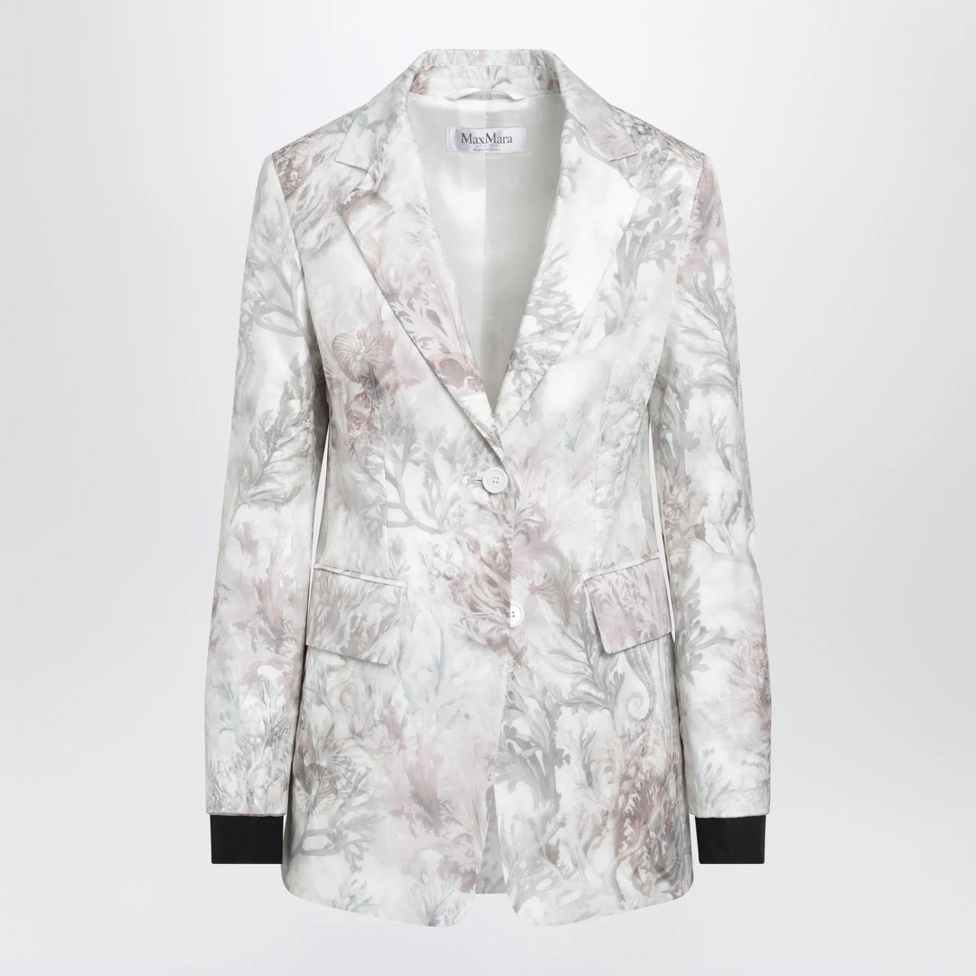 Max Mara - Slim blazer in printed organza and cotton gabardine Brand Apparel &amp; Accessories > Clothing > Outerwear > Coats &amp; Jackets 40  IT