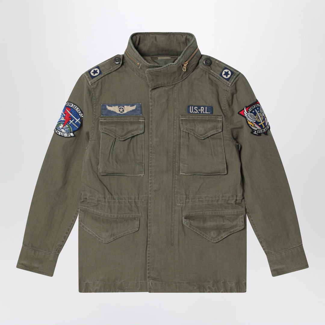 Polo Ralph Lauren - Military jacket in olive green cotton canvas Brand Apparel &amp; Accessories > Clothing > Outerwear > Coats &amp; Jackets
