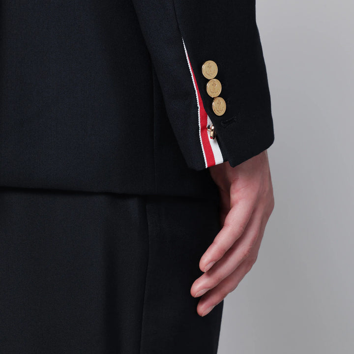 Thom Browne - Single-breasted navy blue wool jacket Brand Apparel &amp; Accessories > Clothing > Outerwear > Coats &amp; Jackets 5