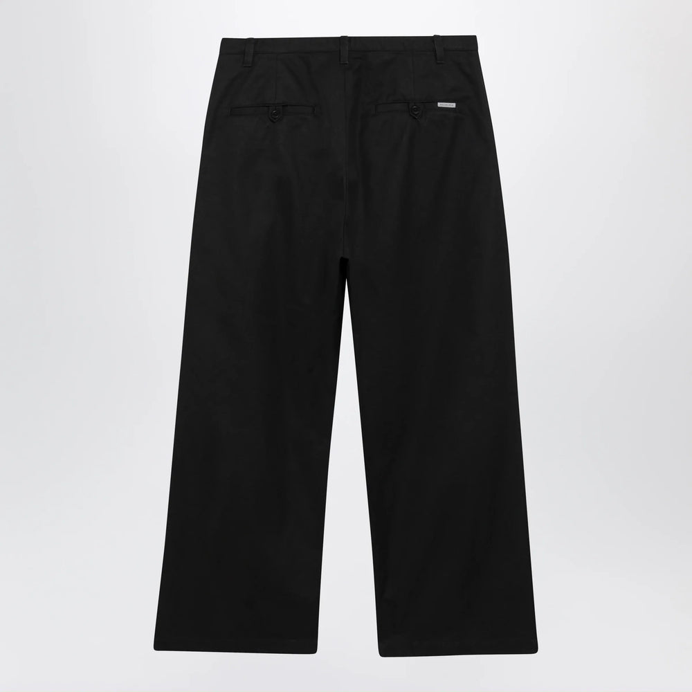 Balenciaga - Black cotton twill chino trousers Brand Apparel & Accessories > Clothing > Pants