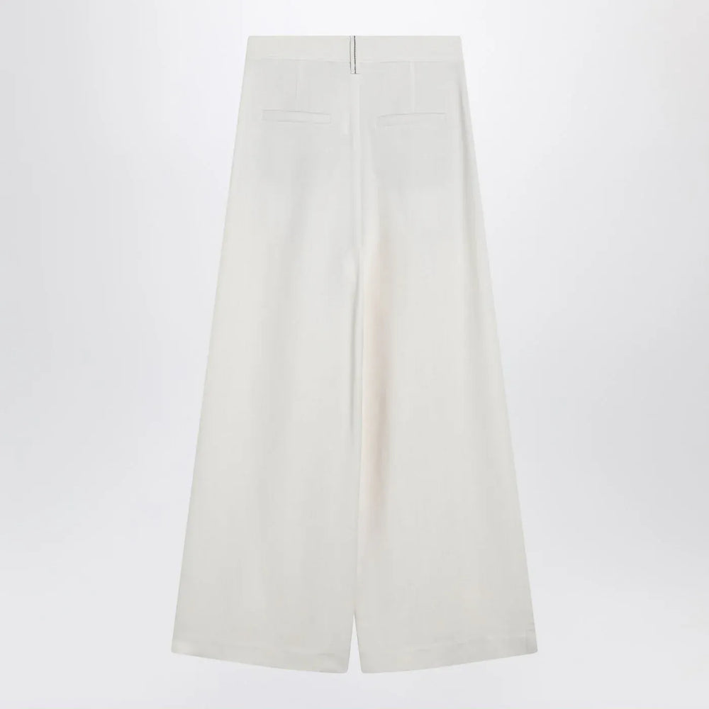 Brunello Cucinelli - Ecru sartorial wrap trousers Brand Apparel & Accessories > Clothing > Pants 44  IT