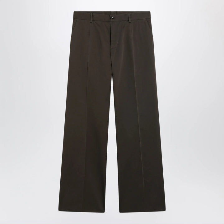 Dolce&amp;Gabbana - Tailored cotton trousers in brown Brand Apparel &amp; Accessories > Clothing > Pants 50 IT