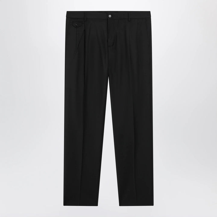 Dolce&amp;Gabbana - Tapered pleated wool-blend trousers in black Brand Apparel &amp; Accessories > Clothing > Pants 50 IT