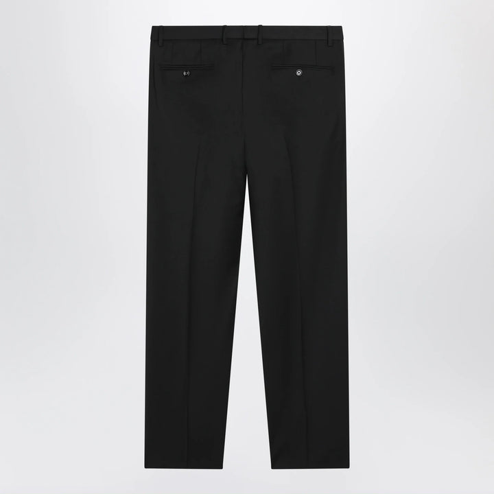 Dolce&amp;Gabbana - Tapered pleated wool-blend trousers in black Brand Apparel &amp; Accessories > Clothing > Pants 50 IT