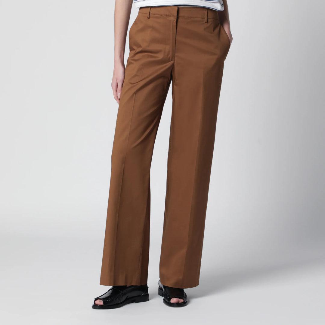 PT Torino - Francoise beige cotton-blend trousers Brand Apparel &amp; Accessories > Clothing > Pants 36  IT