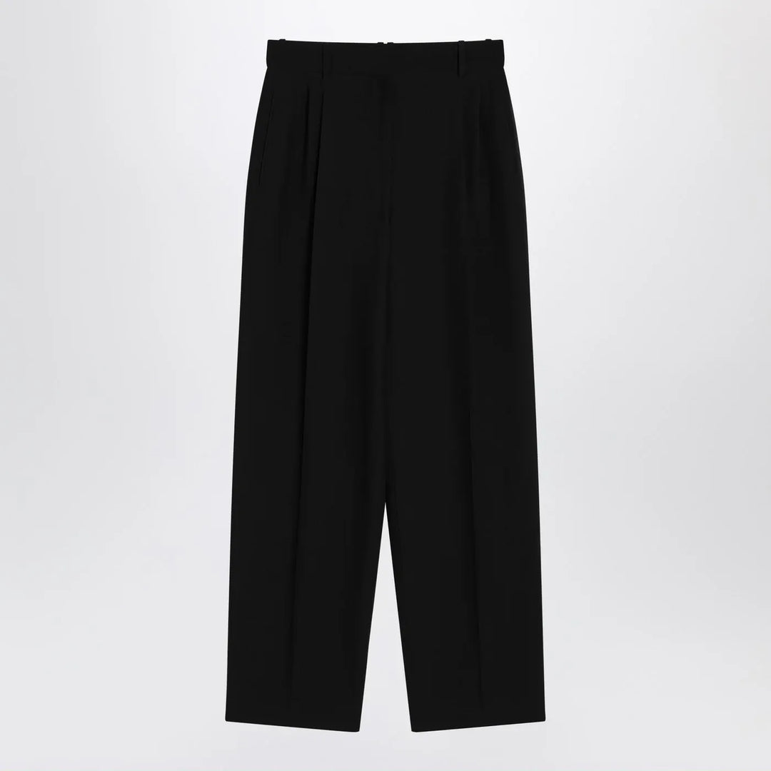 The Row - Lilas trousers in black wool and linen Brand Apparel &amp; Accessories > Clothing > Pants 6 US