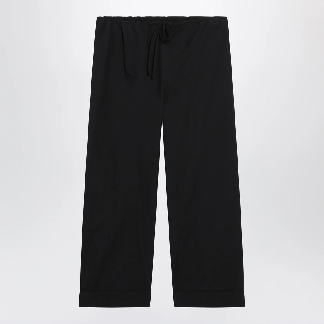 The Row - Low-rise relaxed-fit cotton poplin trousers in black Brand Apparel &amp; Accessories > Clothing > Pants 6 US