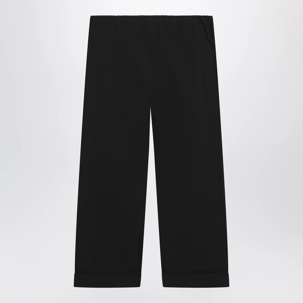 The Row - Low-rise relaxed-fit cotton poplin trousers in black Brand Apparel & Accessories > Clothing > Pants 6 US