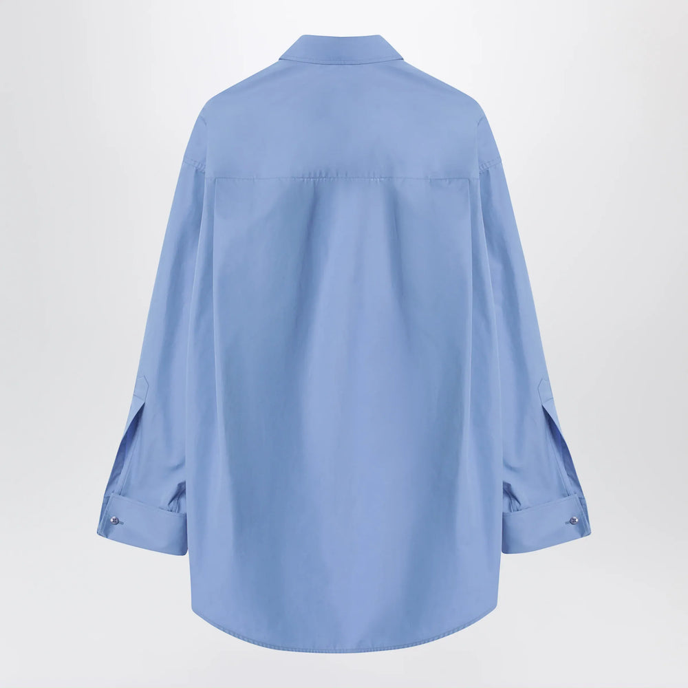 Balenciaga - Light blue cotton shirt Brand Apparel & Accessories > Clothing > Shirts & Tops 38  FR