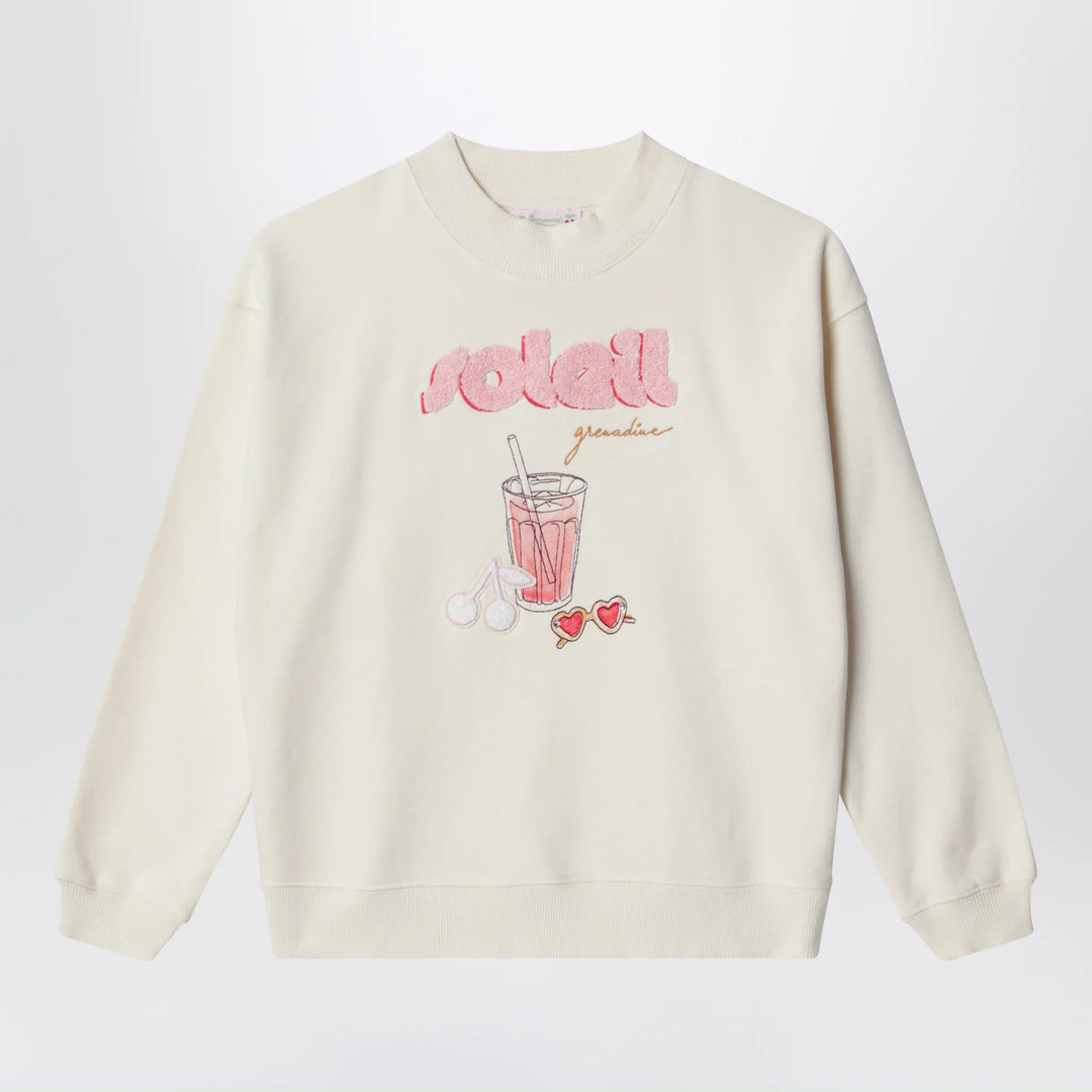 Bonpoint - Écru cotton sweatshirt Brand Apparel &amp; Accessories > Clothing > Shirts &amp; Tops 4