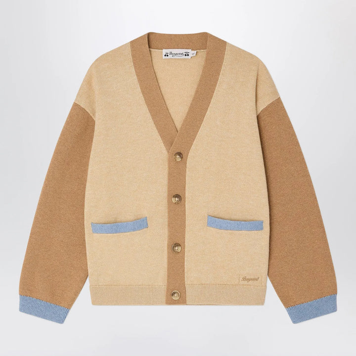 Bonpoint - Edouard beige cotton and cashmere cardigan Brand Apparel &amp; Accessories > Clothing > Shirts &amp; Tops 14