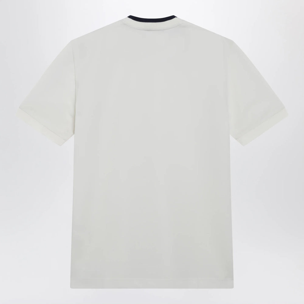Dolce&Gabbana - White technical piqué cotton T-shirt with embroidery Brand Apparel & Accessories > Clothing > Shirts & Tops