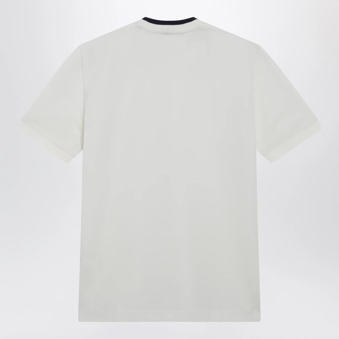 Dolce&amp;Gabbana - White technical piqué cotton T-shirt with embroidery Brand Apparel &amp; Accessories > Clothing > Shirts &amp; Tops