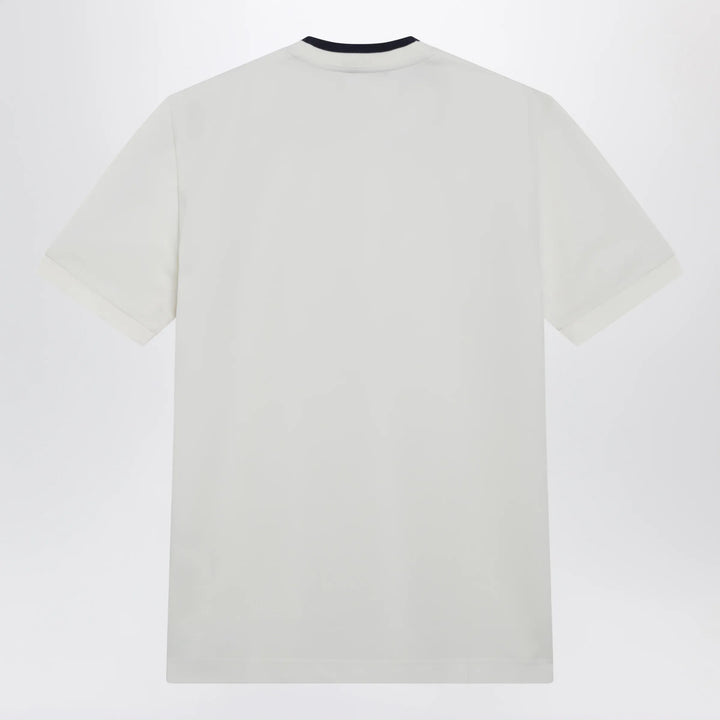 Dolce&amp;Gabbana - White technical piqué cotton T-shirt with embroidery Brand Apparel &amp; Accessories > Clothing > Shirts &amp; Tops