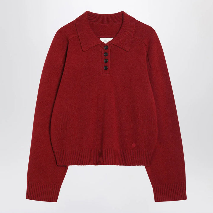 LouLou De Saison - Burgundy cashmere sweater Brand Apparel &amp; Accessories > Clothing > Shirts &amp; Tops M