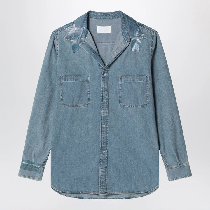 Maison Margiela - Ice blue denim shirt Brand Apparel &amp; Accessories > Clothing > Shirts &amp; Tops