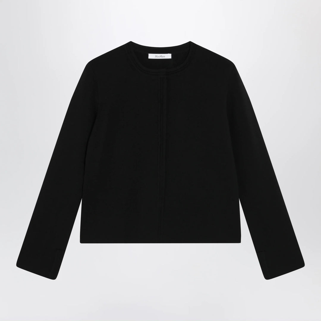 Max Mara - Black viscose-blend cardigan Brand Apparel &amp; Accessories > Clothing > Shirts &amp; Tops S