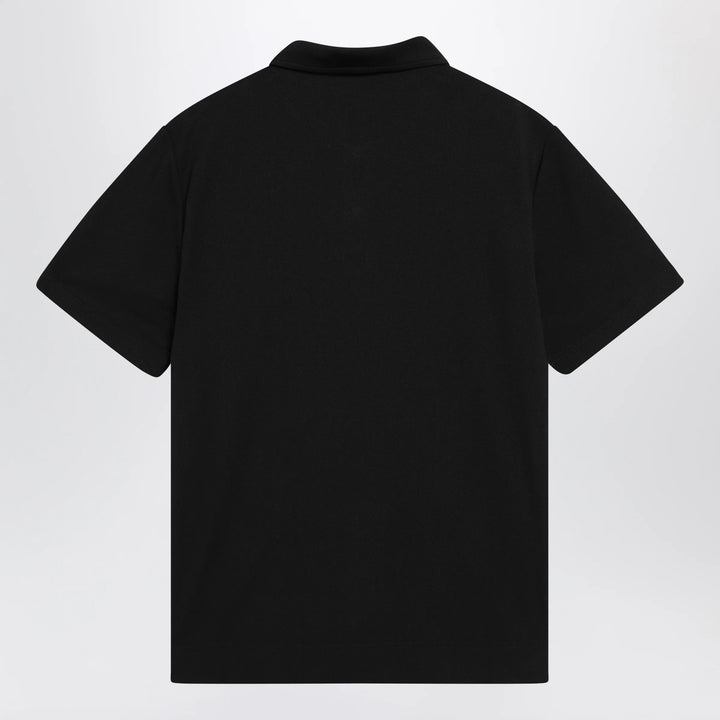 Moncler Grenoble - Black polo shirt with logo patch Brand Apparel &amp; Accessories > Clothing > Shirts &amp; Tops