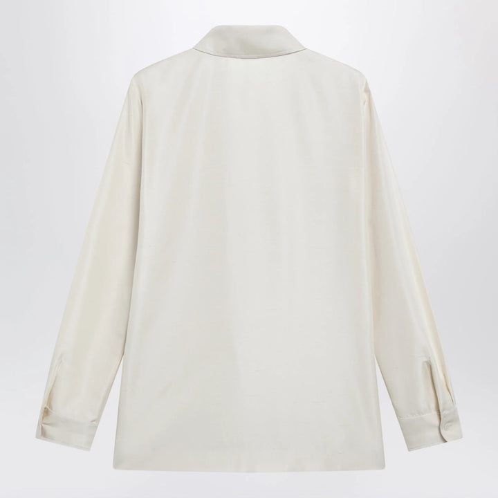 The Row - Lucetta shantung silk shirt in vanilla Brand Apparel &amp; Accessories > Clothing > Shirts &amp; Tops 4 US