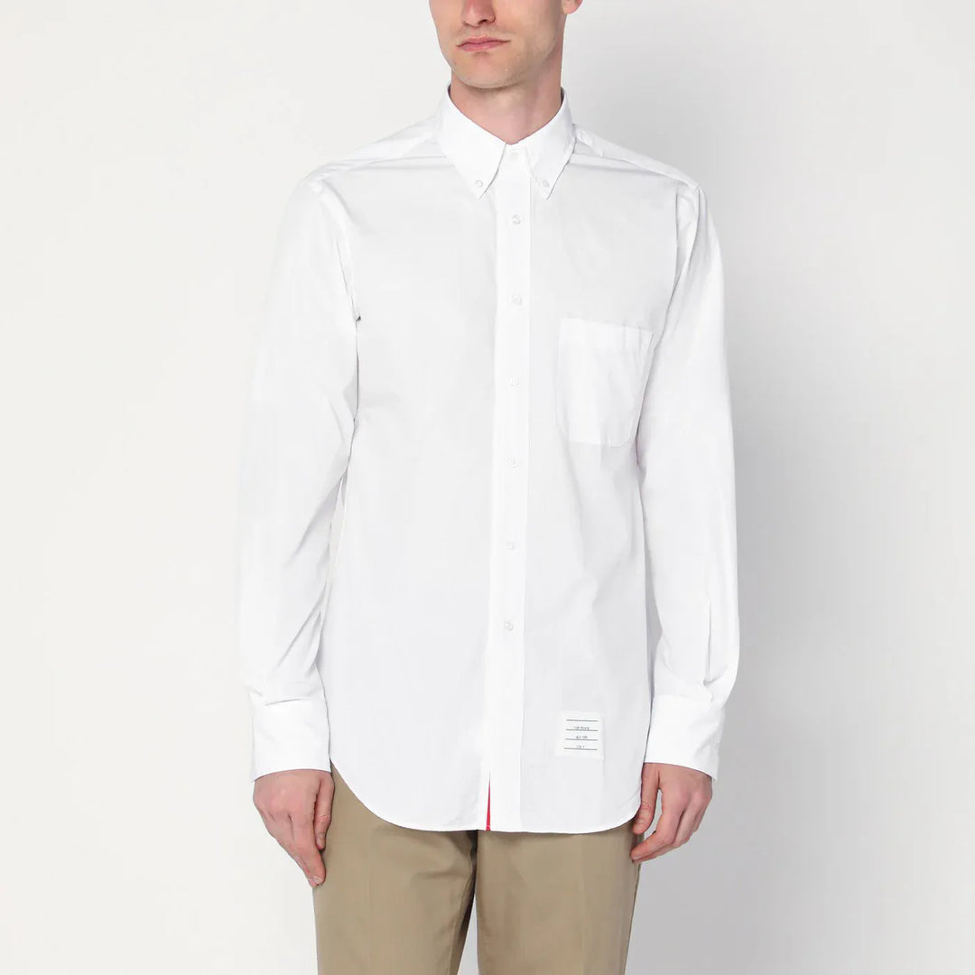 Thom Browne - White button-down cotton shirt Brand Apparel & Accessories > Clothing > Shirts & Tops 2