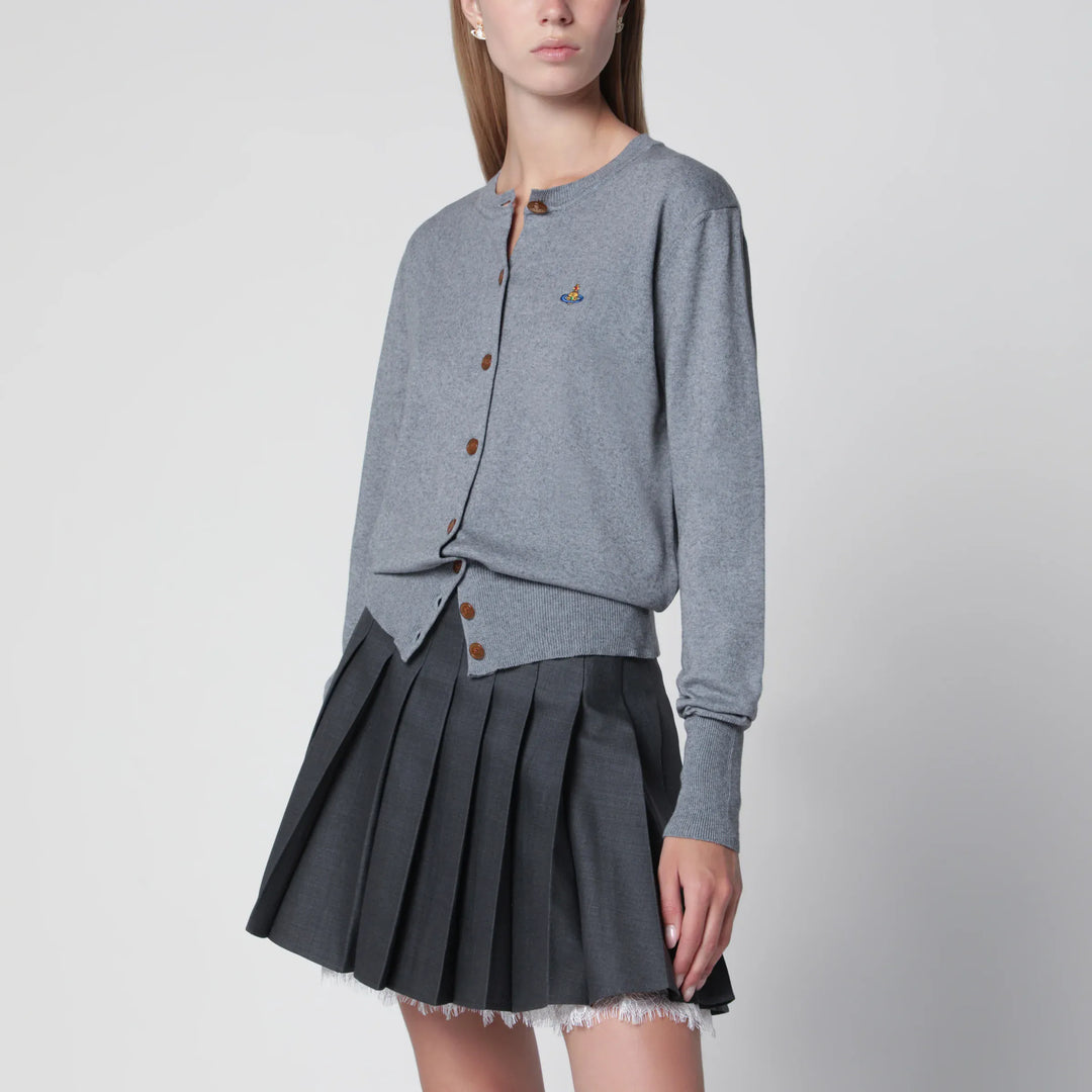 Vivienne Westwood - Bea cotton and cashmere cardigan in dark grey Brand Apparel & Accessories > Clothing > Shirts & Tops XS
