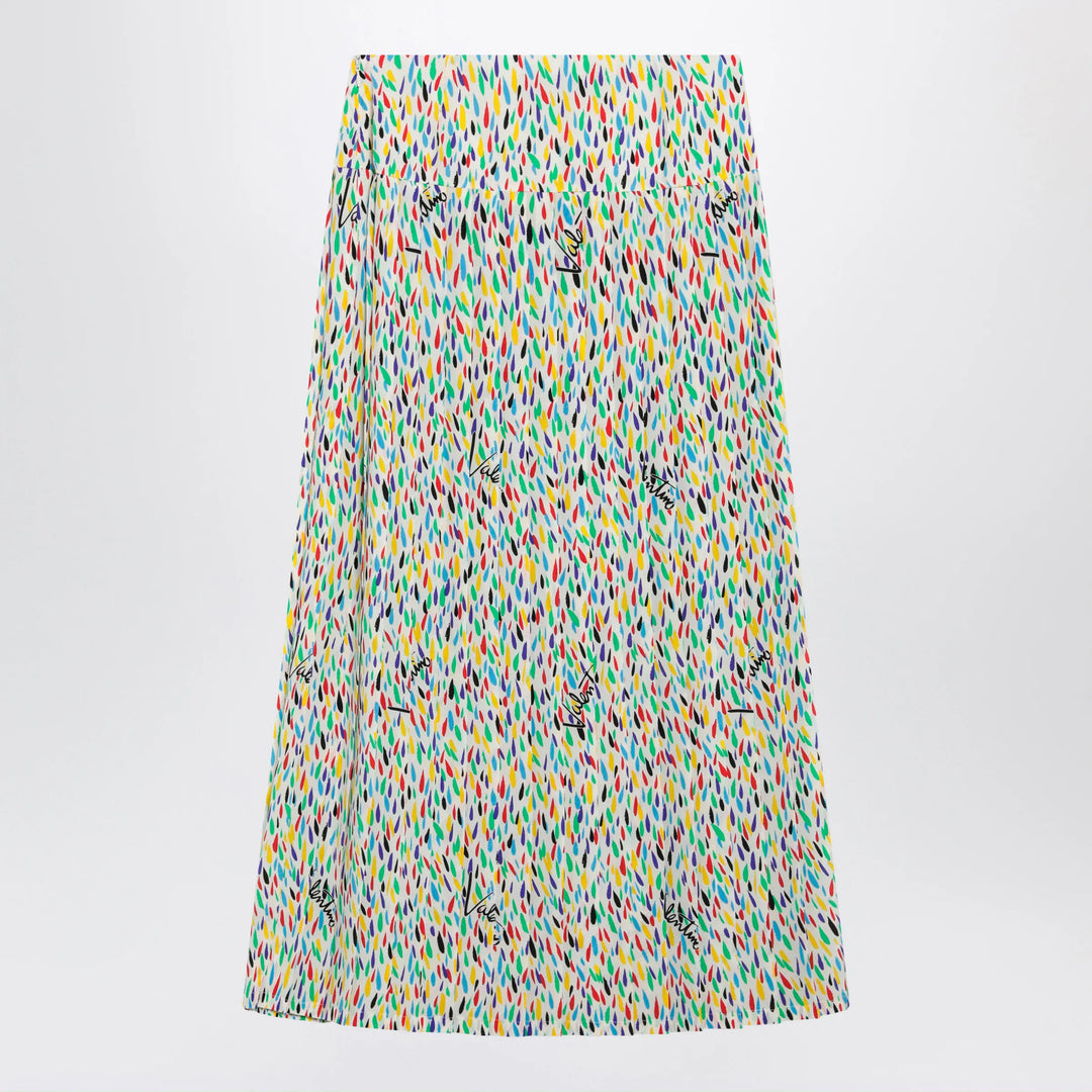 Valentino - Multicolored pleated silk midi skirt Brand Apparel &amp; Accessories > Clothing > Skirts
