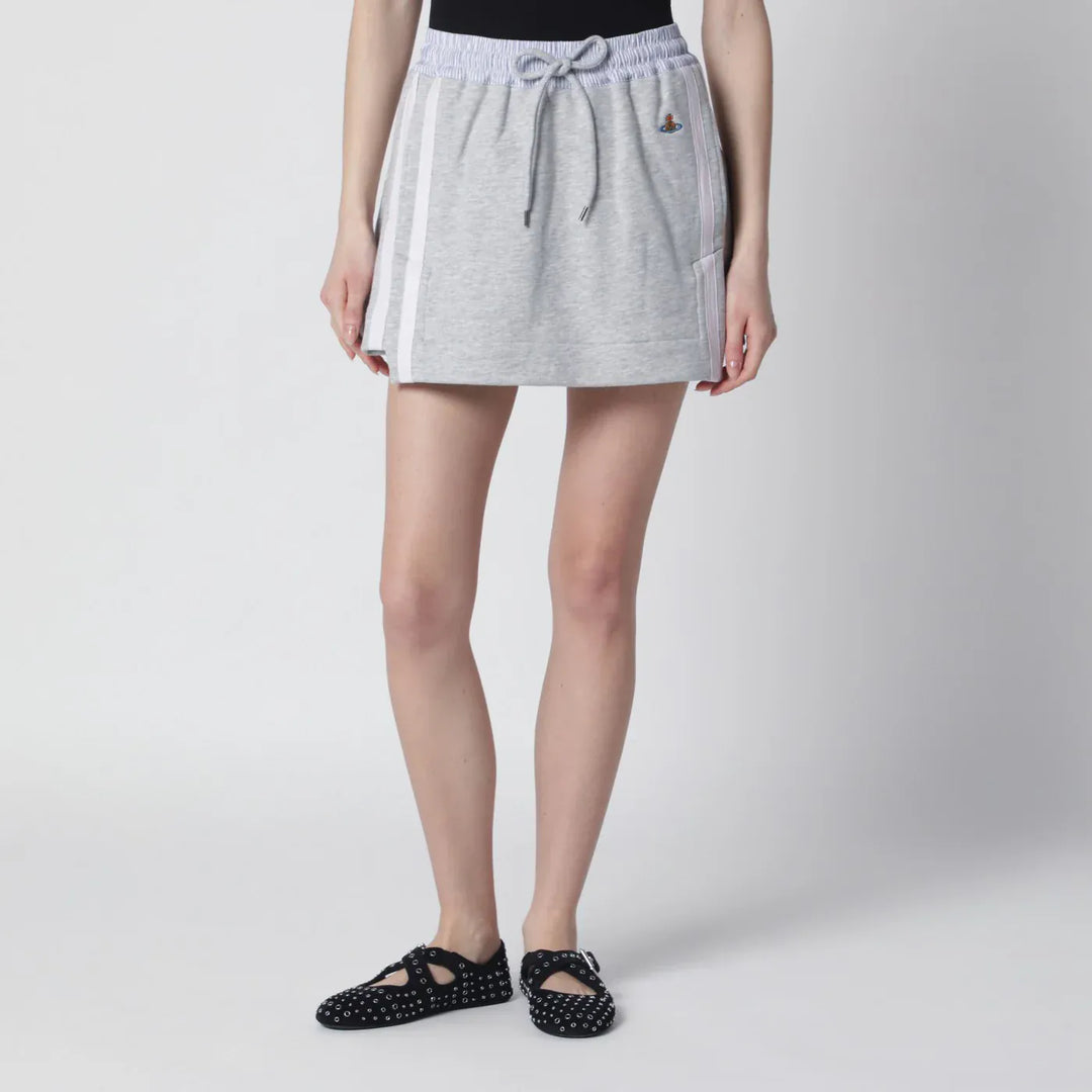 Vivienne Westwood - Grey mini skirt with Orb logo Brand Apparel & Accessories > Clothing > Skirts S