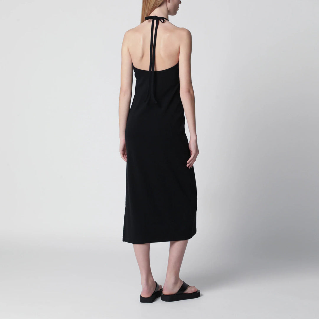 Courrèges - Long halterneck jersey dress in cotton, black Brand Apparel &amp; Accessories