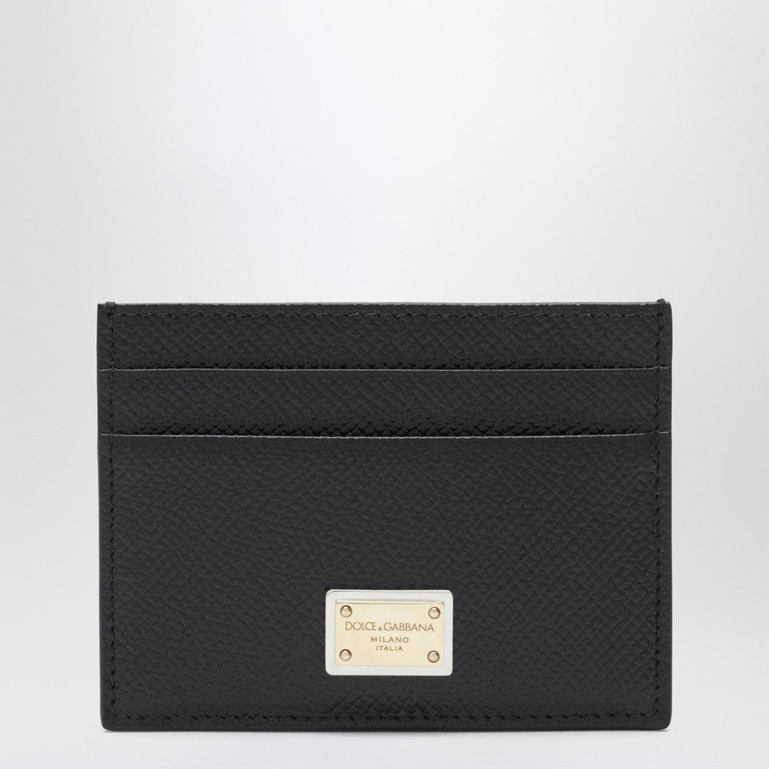 Apparel &amp; Accessories TU Dolce&amp;Gabbana - Black leather card holder with logo plaque Brand