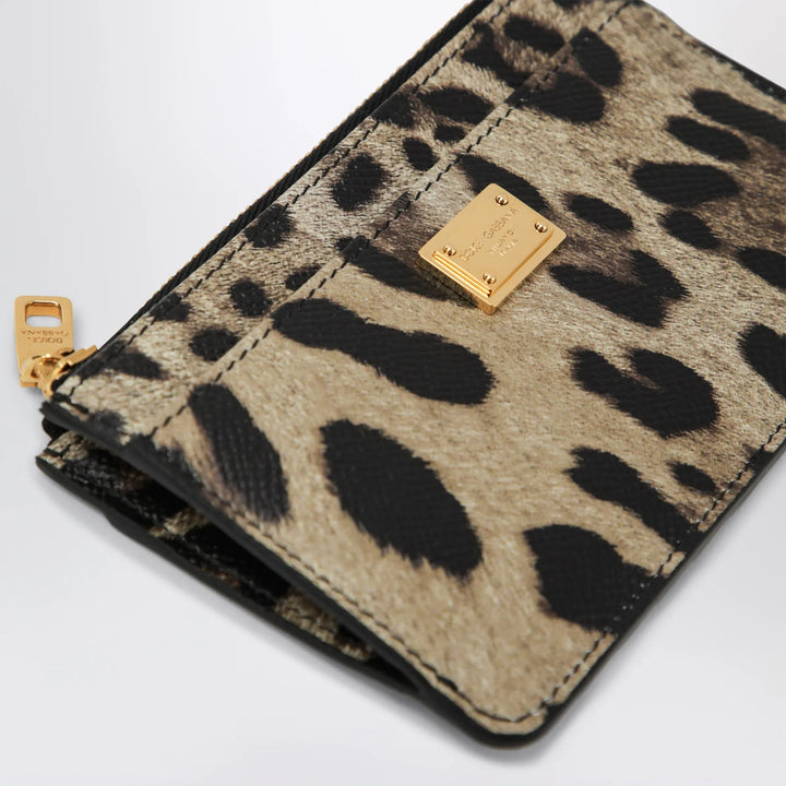 Dolce&amp;Gabbana - Dauphine calfskin leopard-print card holder Brand Apparel &amp; Accessories TU
