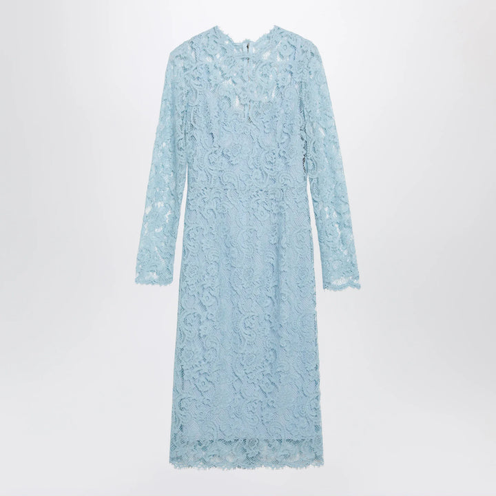Dolce&amp;Gabbana - Light blue cotton-blend corded lace sheath dress Brand Apparel &amp; Accessories 40  IT
