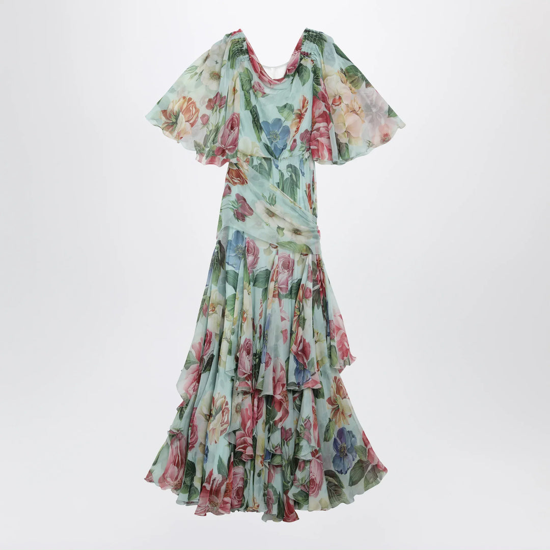 Dolce&Gabbana - Long floral chiffon dress Brand Apparel & Accessories 38  IT