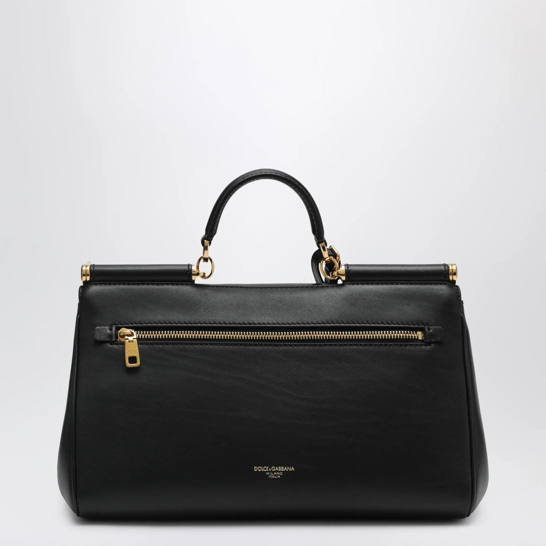 Dolce&amp;Gabbana - My Sicily medium black plongé leather bag Brand Apparel &amp; Accessories TU