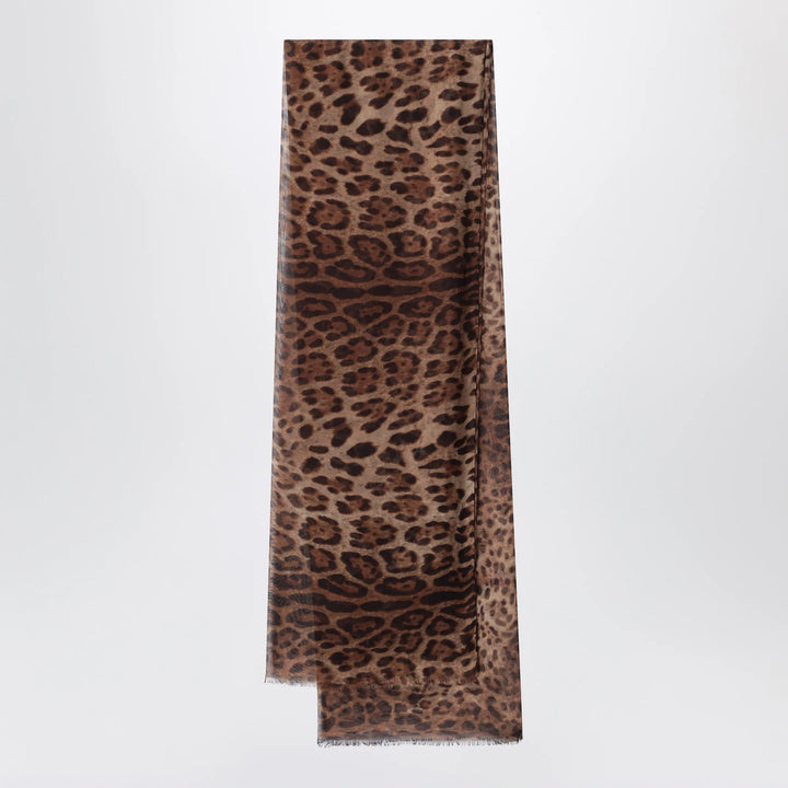 Dolce&amp;Gabbana - Silk stole with leopard print Brand Apparel &amp; Accessories TU