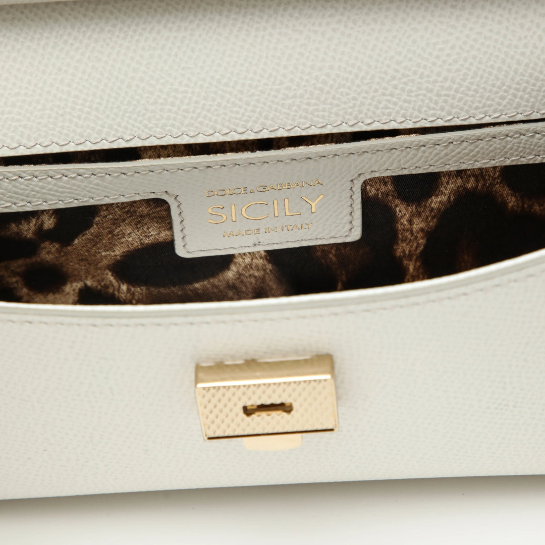 Dolce&amp;Gabbana - Small Sicily handbag in white Brand Apparel &amp; Accessories