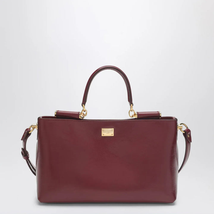 Dolce&amp;Gabbana - Vittoria handbag in dark red leather Brand Apparel &amp; Accessories TU