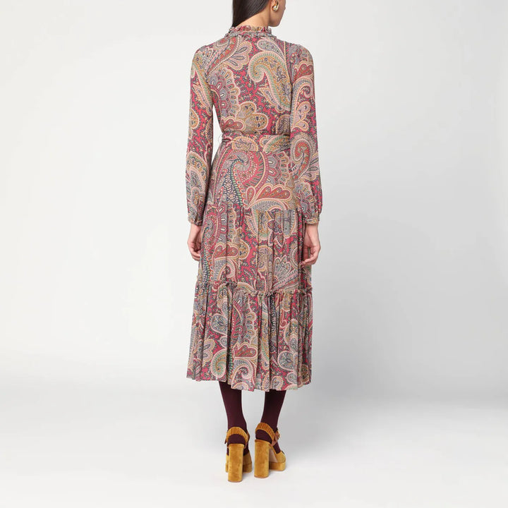 ETRO - Long dress with Paisley print Brand Apparel &amp; Accessories 40  IT