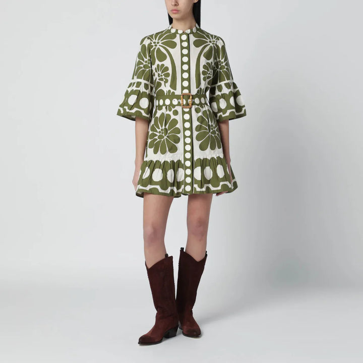 FARM Rio - Palermo mini dress with green print Brand Apparel &amp; Accessories L
