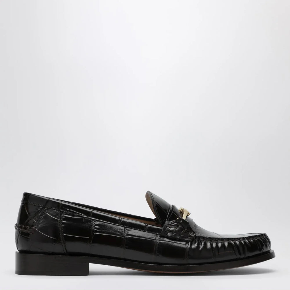 Ferragamo - Dark Brown Moccasin new Vara chain Brand Apparel & Accessories 11 US