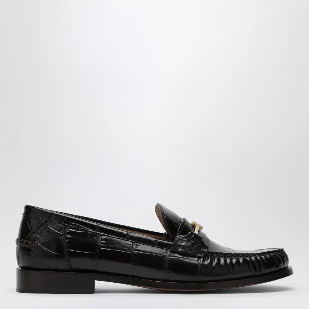 Ferragamo - Dark Brown Moccasin new Vara chain Brand Apparel &amp; Accessories 11 US