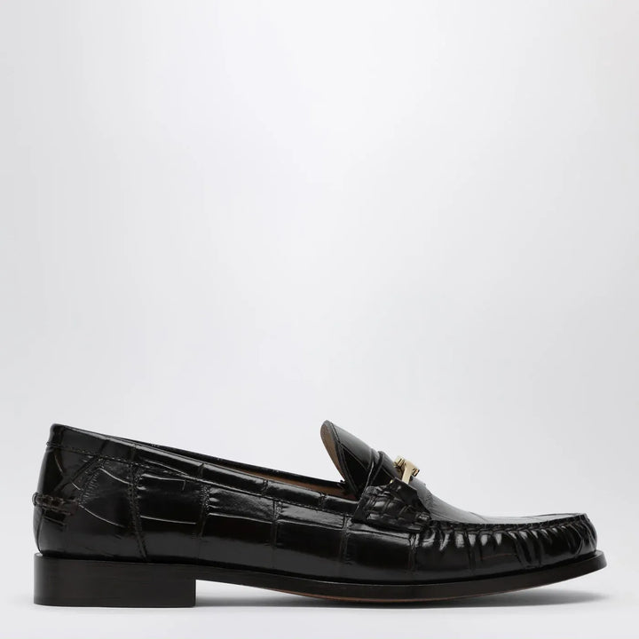 Ferragamo - Dark Brown Moccasin new Vara chain Brand Apparel &amp; Accessories 11 US