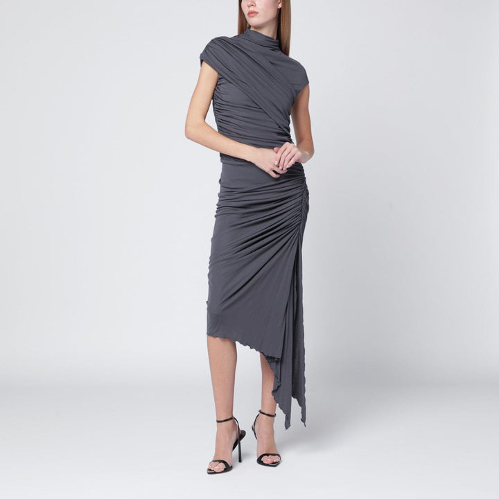 Apparel &amp; Accessories 40  IT Francesco Murano - Grey draped stretch jersey dress Brand