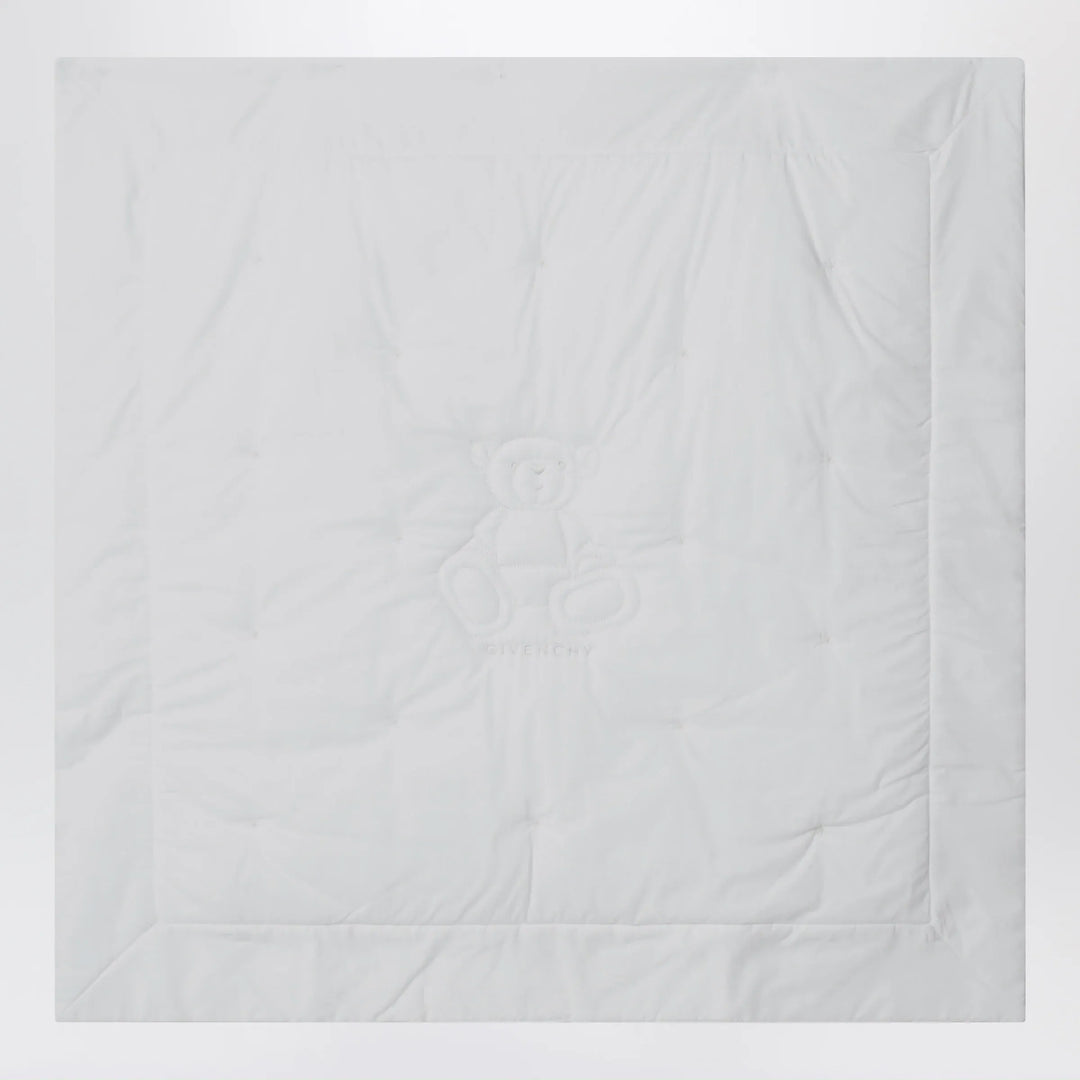 Givenchy - White blanket with teddy bear embroidery Brand Apparel & Accessories TU