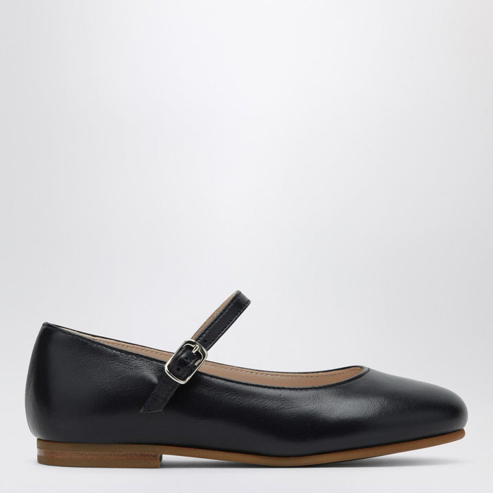 Apparel &amp; Accessories 27 Il Gufo - Blue ballet flats in leather with strap Brand