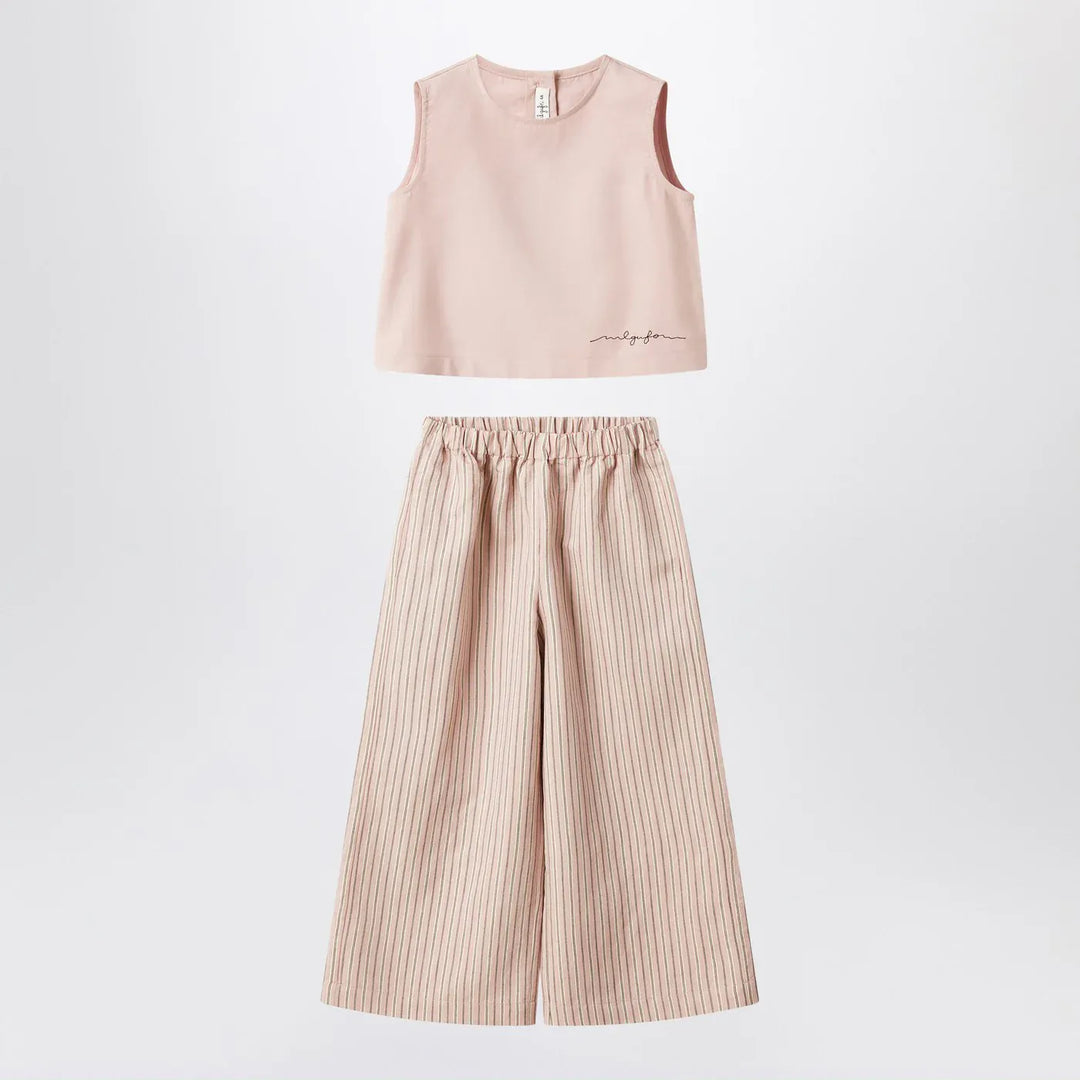 Il Gufo - Blush pink striped outfit Brand Apparel &amp; Accessories 2A