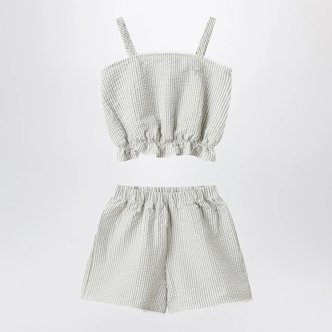 Il Gufo - Granite-coloured set in striped seersucker Brand Apparel &amp; Accessories 6
