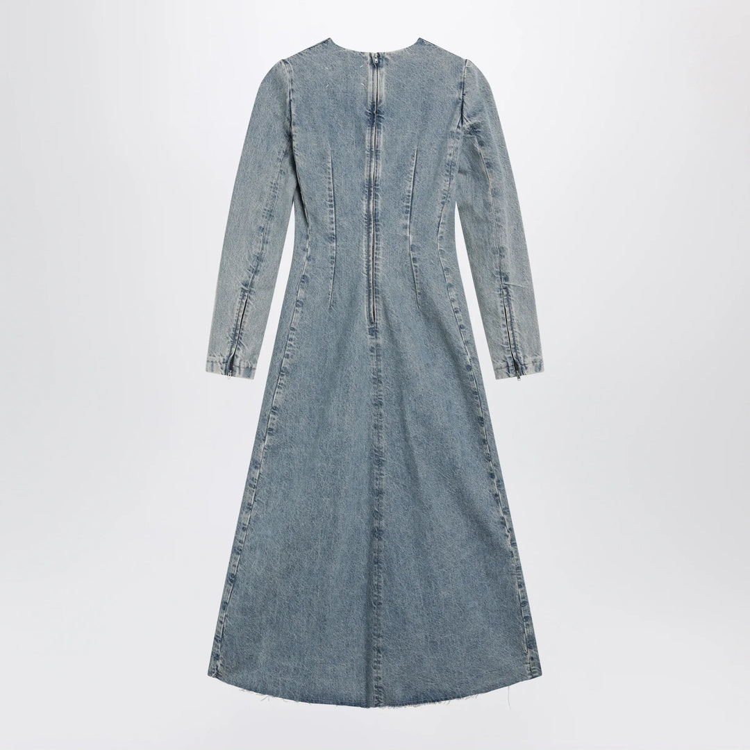 Maison Margiela - Cup-shoulder denim midi dress in ice blue Brand Apparel &amp; Accessories 40  IT
