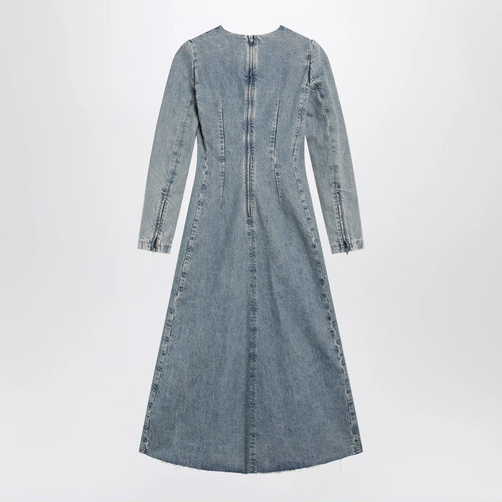 Maison Margiela - Cup-shoulder denim midi dress in ice blue Brand Apparel &amp; Accessories 40  IT
